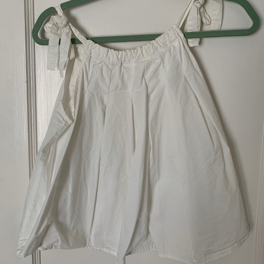 Anthropologie Poplin white blouse